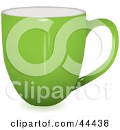 Poster, Art Print Of Profile View Of A Green Coffee Cup