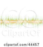 Royalty Free RF Clip Art Of A Green And Orange Sound Equalizer Bar Border