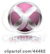 Royalty Free RF Clip Art Of A Circular Website X Button In Pink by michaeltravers