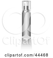 Royalty Free RF Clip Art Of A Glass Cologne Bottle Filled With Gray Liquid Fragrance