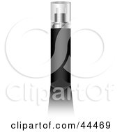 Royalty Free RF Clip Art Of A Glass Cologne Bottle Filled With Black Liquid Fragrance