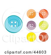 Poster, Art Print Of Digital Collage Of Colorful Sewing Buttons