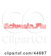 Poster, Art Print Of Neon Red Schwein Flu Sign On White