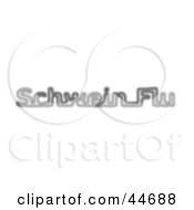 Clipart Illustration Of A Neon Black Schwein Flu Sign On Black by oboy