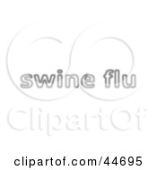 Clipart Illustration Of A Neon Black Swine Flu Sign On White