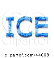 Poster, Art Print Of Blue Ice Text With Icicles