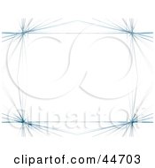 Clipart Illustration Of A Blue Fractal Border On White by oboy