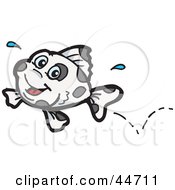 Poster, Art Print Of Spotted Cloned Leaping Fish With A Dalmatian Pattern