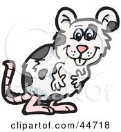 Clipart Illustration Of A Spotted Cloned Rat With A Dalmatian Coat Pattern