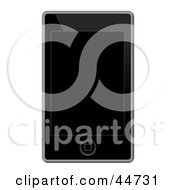 Royalty Free RF Clipart Illustration Of A Slim Black Mp3 Player