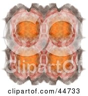 Poster, Art Print Of Kaleidoscope Background Of Orange Red And Gray Fractal Reflections