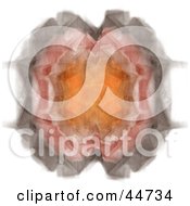 Royalty Free RF Clipart Illustration Of A Kaleidoscope Background Of An Orange Fractal Reflections by oboy