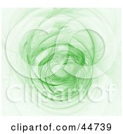 Poster, Art Print Of Glowing Green Fractal Spinning