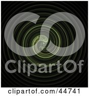 Poster, Art Print Of Green Spiral Fractal Background