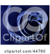 Royalty Free RF Clipart Illustration Of A Curved Blue Fractal