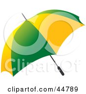 Poster, Art Print Of Green And Yellow Open Umbrella