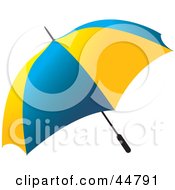 Poster, Art Print Of Blue And Yellow Open Umbrella