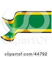 Poster, Art Print Of Blank Green Yellow And Black Waving Banner