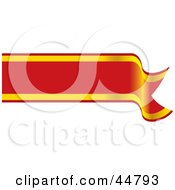 Poster, Art Print Of Blank Red And Yellow Waving Banner