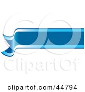 Royalty Free RF Clipart Illustration Of A Blank Blue Waving Banner