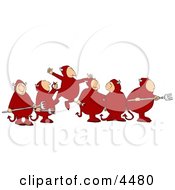 Group Of Devils Clipart
