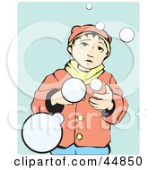 Royalty Free RF Clipart Illustration Of A Curious Boy Watching Bubbles Float In The Air