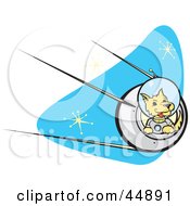 Royalty Free RF Clipart Illustration Of An Astronaut Dpg Flying A Rocket In Outer Space by xunantunich #COLLC44891-0119