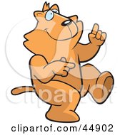 Poster, Art Print Of Dancing Ginger Cat Character