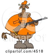 Poster, Art Print Of Male Cow Hunter Holding A Hunting Rifle
