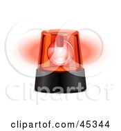 Royalty Free RF Clipart Illustration Of A Flashing Red Siren On A Black Base by Oligo #COLLC45344-0124