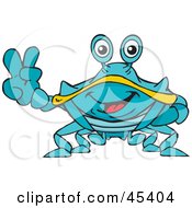 Poster, Art Print Of Peaceful Crab Gesturing The Peace Sign