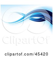 Royalty Free RF Clipart Illustration Of A Background Of Blue Wavy Tentacles Over White