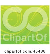 Royalty Free RF Clipart Illustration Of A Green Background With Organic Curling Vines by John Schwegel #COLLC45488-0127