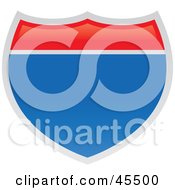 Royalty Free RF Clipart Illustration Of A Blank American Interstate Sign by John Schwegel #COLLC45500-0127