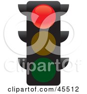 Royalty Free RF Clipart Illustration Of A Red Street Light