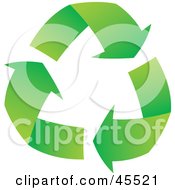 Poster, Art Print Of Solid Green Recycle Arrows