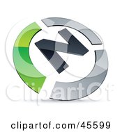 Pre-Made Green And Chrome N Logo