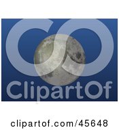 Royalty Free RF Clipart Illustration Of A Square Patterned Moon Mosaic Against Blue