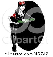 Royalty Free RF Clipart Illustration Of A Sexy Pinup Woman Carrying A Cigar Tray