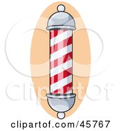 Poster, Art Print Of Red And White Spiraling Barbers Pole