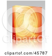 Royalty Free RF Clipart Illustration Of A Software Or Product Box With Bright Spiraling Fractals On Orange