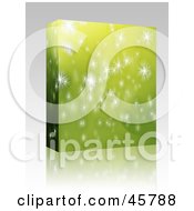 Poster, Art Print Of Software Or Product Box With Sparkles Or Snowflakes On Green