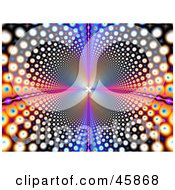 Royalty Free RF Clipart Illustration Of A Psychedelic Funky Background Of Colorful Circles Leading And Reflecting Into The Distance by ShazamImages #COLLC45868-0133