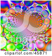 Poster, Art Print Of Funky Wormhole Colorful Background Of Orbs Flowing Into The Distance