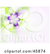 Poster, Art Print Of Purple Flower Fractal Background On Pale Pink