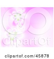 Royalty Free RF Clipart Illustration Of A Pink White And Green Flower Fractal Background