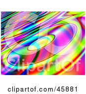 Poster, Art Print Of Funky Retro Colorful Background With Cds