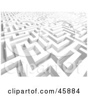 Royalty Free RF Clipart Illustration Of A Confusing 3d Background Of Complex Hallways In A Maze by ShazamImages
