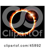 Royalty Free RF Clipart Illustration Of A Solar Eclipse Background In Space by ShazamImages #COLLC45892-0133
