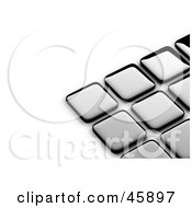 Poster, Art Print Of Abstract Background Of Shiny Silver Tiles With Shading On White